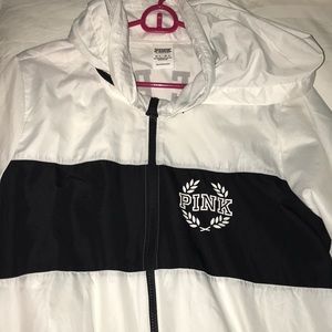 White and black VS windbreaker